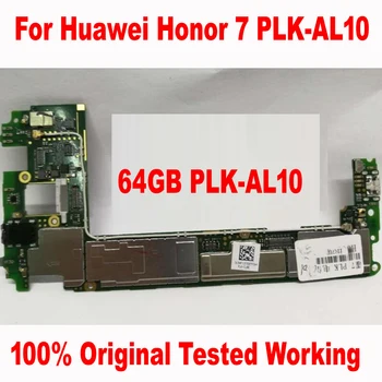 Оригиналната Разблокированная Работна дънна Платка За Huawei Honor 7 PLK-AL10 64GB ROM С Пълни Чипове И Платена Карта, Гъвкав Кабел на Дънната Платка