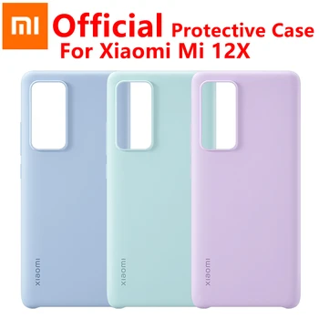 Официален силиконов калъф Xiaomi Mi 12X, приятна за кожата на делото от мек полиуретан с лепило за Xiaomi Mi 12X