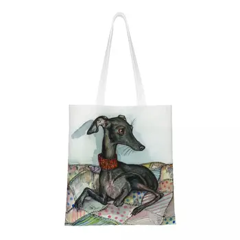 Пазарска чанта за кучета Greyhound приемането бърз лек танц, дамски холщовая чанта-тоут, здрави торбички за пазаруване в магазини за хранителни стоки