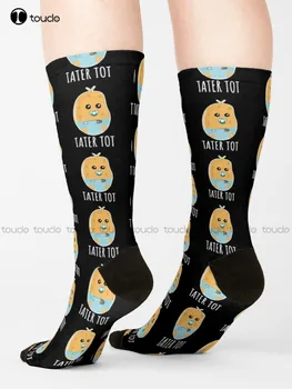 Подарък чорапи Tater Детенце - Сладък картоф, Чорапи, Персонални потребителски Унисекс чорапи за възрастни, юноши, младежи, 360 ° цифров печат HD-високо качество