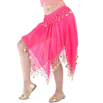 Пола за танца на корема, шал на бедрата, женски шифоновый сплит, сексуално циганин костюми за испанското фламенко, ориенталски етнически костюми за изказвания DW142