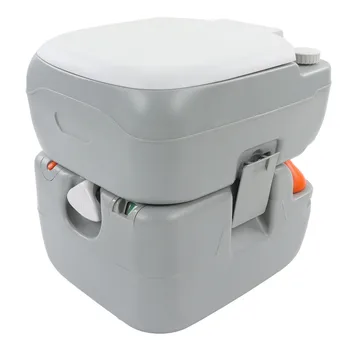 Походный Преносимо гърне HDPE, лесно моющийся Преносим индикатор за нивото на водата в тоалетната, 5-галлонный резервоар с буталото CHH за лодка