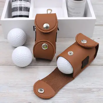 Преносим титуляр за топка за голф, изкуствена кожа, колан за носене, чанта за съхранение, контейнер, аксесоари за спорт на открито