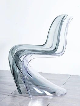 Прозрачни столове за ресторанта, креативен дизайнерски пластмасов стол за спални, модерен прост Стол за разговори в кафенето на хотел