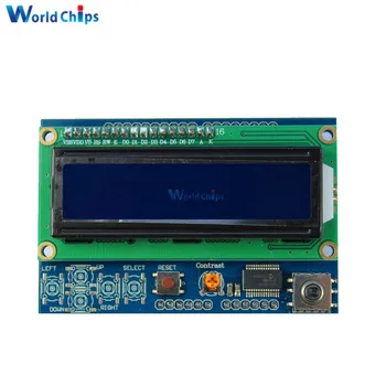 Регулируема Яркост на 1602LCD 1602 LCD Shiled IIC I2C MCP23017 5 Клавиатура 16x2 Знаков LCD Дисплей Модул За Arduino