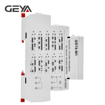 Реле закъснение на включване-изключване GEYA GRT8-M1 16A AC/DC12V-240V Многофункционално реле за автоматично таймер на Din-шина