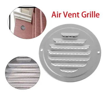 Решетка за отстраняване на въздуха от неръждаема стомана 70 мм-200 мм, защита от насекоми, Кръгъл въздуховод, таванна вентилационна решетка, детайл за циркулация на въздуха в дома