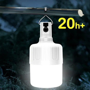 Светлината на Прожектори Акумулаторна Лампа Мобилен Преносим Къмпинг С кука Преносими Лампи за външно осветление на Отбивка Риболов