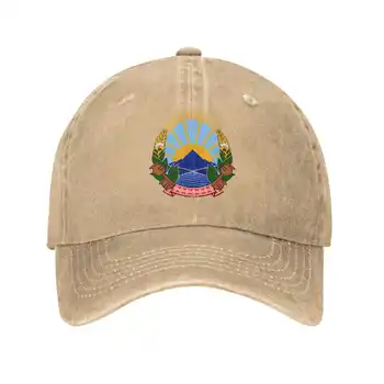 Северна Македония Деним шапка с логото на най-високо качество, бейзболна шапка, вязаная капачка