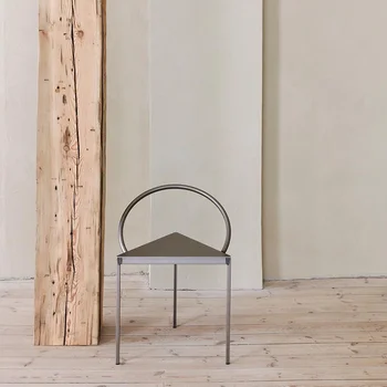 Скандинавски стол за хранене, Кухненски мебели, креативен дизайнерски стол, ултра-леки трапезни столове с една облегалка, уникални предмети от бита sillas