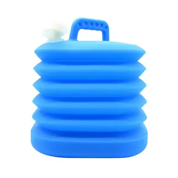 Складное полиэтиленовое кофа за вода с голям капацитет 14,5 л, чанта за съхранение на вода за къмпинг, разходки, пикник, барбекю с кран