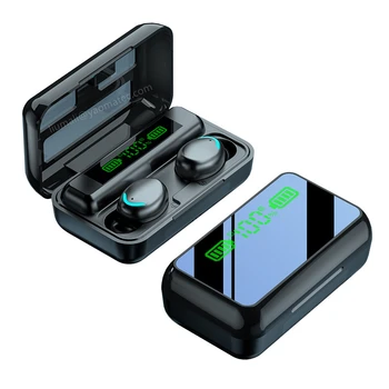 Слушалки, Bluetooth 5.0 със зарядното устройство с капацитет от 2000 mah, безжични слушалки, 9D стерео спортни водоустойчиви слушалки, слушалки с микрофон