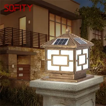 Слънчев външен лампа SOURA LED Post Light Водонепроницаемое модерно осветление за вътрешен двор, веранди, тераси, вили във вътрешния двор