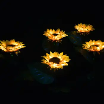 Слънчева Лампа Кола LED 2 елемента Открит на Слънчогледа Светлина Градина, Двор, Двор, Веранда Декор