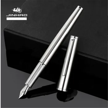 Сребърна писалка Jinhao 95 луксозни, бизнес-офис, студентски, училищни канцеларски материали, Мастило Химикалки