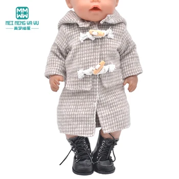 Стоп-моушън облекло 17 см 43 см, играчки, аксесоари за бебета кукли, вълна палто, подарък за момичета