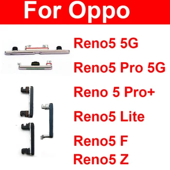 Странични бутони за регулиране на силата на звука на храна за OPPO Reno 5 Pro Plus 5 Lite 5F 5Z 4G 5G On-Off Ключ за увеличаване на за намаляване на звука хранене Ключови детайли