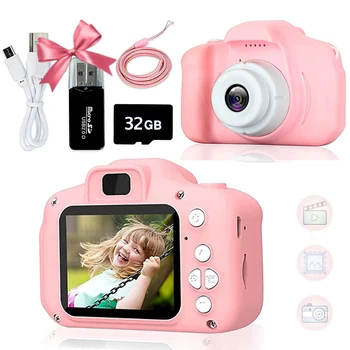 Супер сладка детска помещение, детска развитие на играчка, цифрова камера в Деня на Раждането на детето, камера 1080P с подарък за момичета