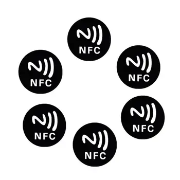 Тагове Етикети Етикети NTAG213 Напълно програмируеми памет 144 Байта Работа с всички мобилни телефони с поддръжка на NFC 6 бр.
