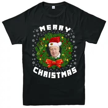 Тениска Борис Джонсън, министър-председател на Великобритания, Политика, Празнична Коледна тениска, Топ