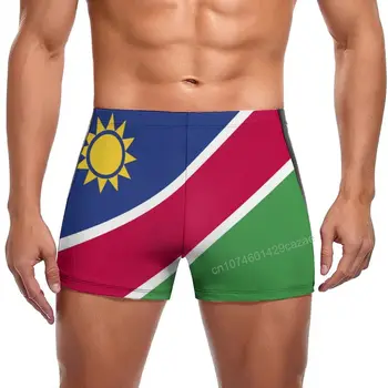 Топене с флага Намибия, бързо съхнещи къси панталони за мъже, плажни шорти за плуване, летен подарък