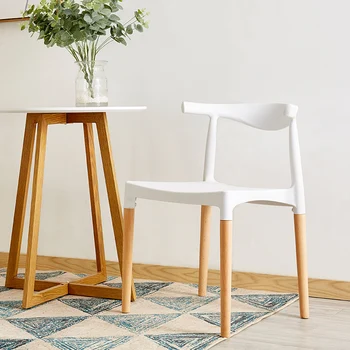 Трапезария Стол в скандинавски стил С облегалка, Модерен минималистичен Потребителска Маса, маса за Хранене, Стол, Столове за отдих, търговска зала