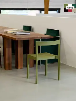 Трапезария стол за домашно ресторант, дизайнерски пластмасов стол за почивка с един прост стол, мебели в скандинавски стил, високо качество