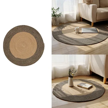 Тъкани килими и интериор в японски стил, джутовый кръгла подложка за пода, прости Постелки за журнального маса, спалня, хол, мека мебел, постелки за пода