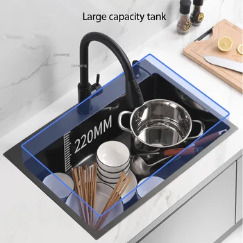 Удебелена кухненска мивка от неръждаема стомана Ръководство за обустройству дома си с един резервоар над мивка съдомиялна машина с сливными принадлежности