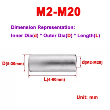 Удължен свързващ винт от неръждаема стомана 304, основен панта, цилиндрична гайка M2-M20