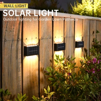 Уличен слънчев, с монтиран на стената лампа, IP65, водоустойчив led лампа, лампа за градина, на Балкона, на двора, на улицата стени