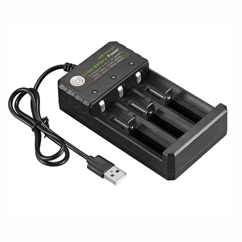 Универсално USB Зарядно Устройство за Smart 3Slot Li-ion Зарядно Устройство За 18650 18500 16340 14500 26650 21700 18700 Перезаряжаемое