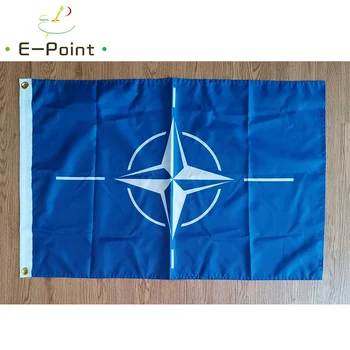 Флаг на НАТО, в целия свят, Размер на 2 метра * 3 фута (60*90 см), 3 метра * 5 фута (90*150 см.), Коледни Украси за Дома Хартата, Банер