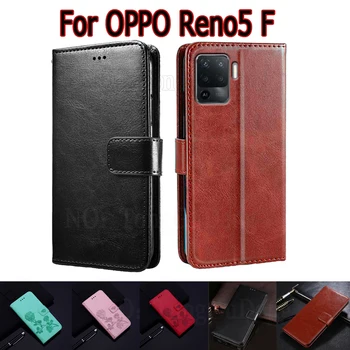 Флип Калъф За OPPO Reno 5F Cover CPH2217 Защитната Обвивка на Телефона Funda На OPPO Reno 5 F Case Чантата си Кожена Книга Etui Hoesje Capa