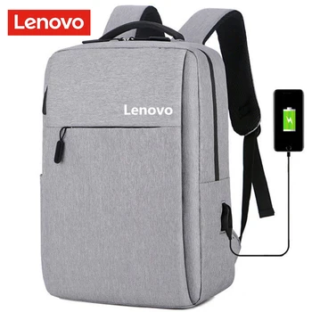 Чанта за лаптоп Lenovo 14 И 15,6 Инча, Чанта за студенти, Търговски Пътна Училищна Чанта, Преносима Работна Чанта с Голям Капацитет, Черна Чанта
