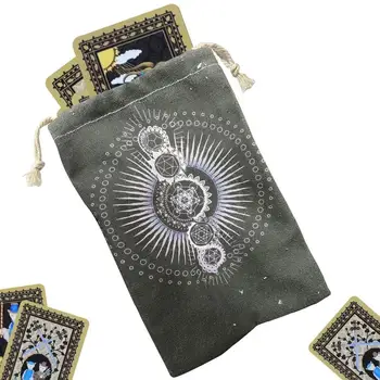 Чанта за съхранение на карти Таро, симпатична чанта за карти Таро за съвсем малък, чанта за карти Таро за съвсем малък За карти за игра, играе с тесте Таро