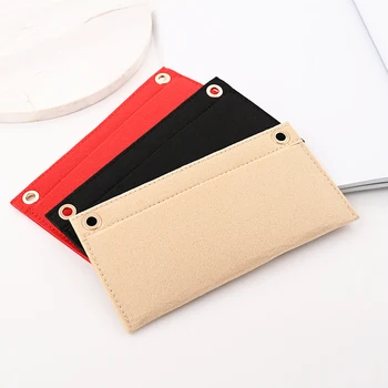 Червено-черна фетровая чанта подложка е Подходяща за чанти-откъснат лист, фетровая плат, косметичка, поддръжка на пътуване, преносим чанта-органайзер