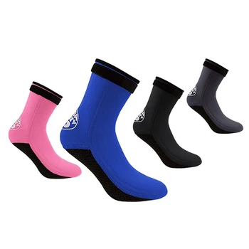 Чорапи за гмуркане от неопрен 3 мм, обувки за деца / възрастни, устойчива на плъзгане черен обувки за гмуркане, плажно облекло за вода DEO
