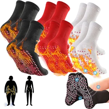 Чорапи с подгряване за по улици, термоноски, памучни самонагревающиеся чорапи, Анти-умора, Топли чорапи с топлоизолация, зимни чорапи за колоездене Унисекс