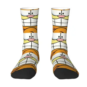 Чорапи със забавна принтом Garfields за мъже и Жени, еластични Чорапи с изображение на котка, лято, есен, зима
