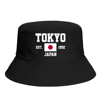 Шапки-кофи Япония EST.1952 Токио Емблема Знаме козирка Прохладни Улични летни Рибарски шапки Риболовна шапка