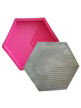 Шестоъгълник Геометричен бетон тава фаянс тухла Силиконова форма на Фона на декор M68E