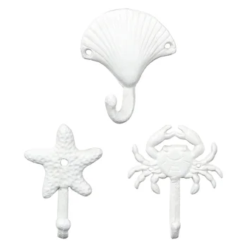 3 бр. Стенни закачалка Ocean Стенни закачалка за дрехи, Метални S-образни куки за Окачване на завеси за душ