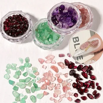 3D Смесени кристали, кристални декорации за дизайн на ноктите, Бижута от естествени неправилно камък, аксесоари за маникюр, дизайн