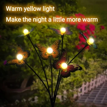 Външни Светлини-пеперуди, под лампа-пеперуда, Градинска декоративна Лампа Led градински водоустойчива лампа за тревата