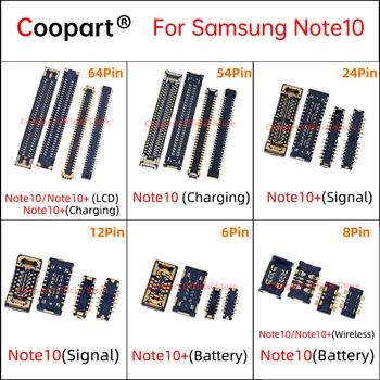 За Samsung Galaxy Note 10 + Вътрешен LCD конектор спк стартира строителни Конектор на Дънната платка Гъвкав USB конектор за зареждане на батерията Кабелна скоба резервни Части 64 54 24 Pin