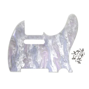 Защитен панел за китара FLEOR White Abalone Shell с 8 дупки, 1 бр. с винтове за електрическа китара